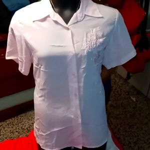 pink Sheer Button up (ending soon)